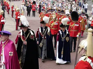 Regele Charles în prima procesiune a Ordinului Jartierei-Foto: Profimedia Images