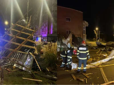 METEO. Vreme extremă în România. COD ROȘU de vânt în mai multe zone. 4.000 de case, fără curent - Foto: ISU Caraș-Severin