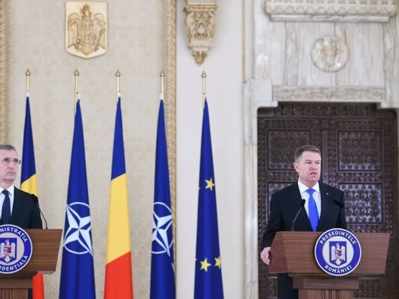 Președintele României și secretarul general NATO, în conferință de presă la Cotroceni/FOTO: presidency.ro