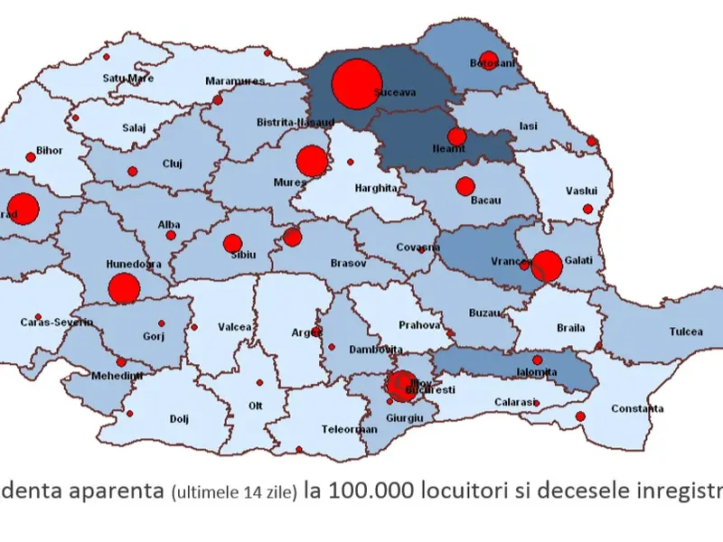 Cazuri și decese. Sursa: INSP