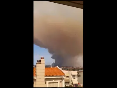 Incendiu devastator, în nordul Greciei, pe drumul spre Thassos. 8 localități au fost evacuate - Foto: captură video