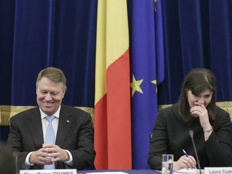 Președintele Klaus Iohannis alături de fosta șefă a DNA Laura Codruța Kovesi/Foto: Inquam Photos - Octav Ganea