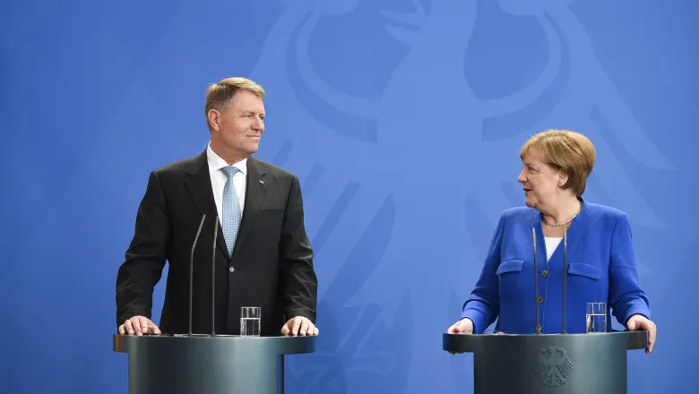 Klaus Iohannis a discutat cu Angela Merkel. Foto: presidency.ro