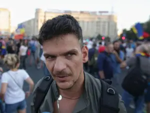 Tudor Chirilă este nelipsit de la protestele din Piața Victoriei/ Foto: Inquam Photos - Octav Ganea