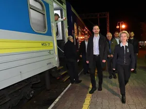 Ursula von der Leyen și Josep Borrell au luat trenul din Polonia spre Kiev/FOTO: tylaz.net