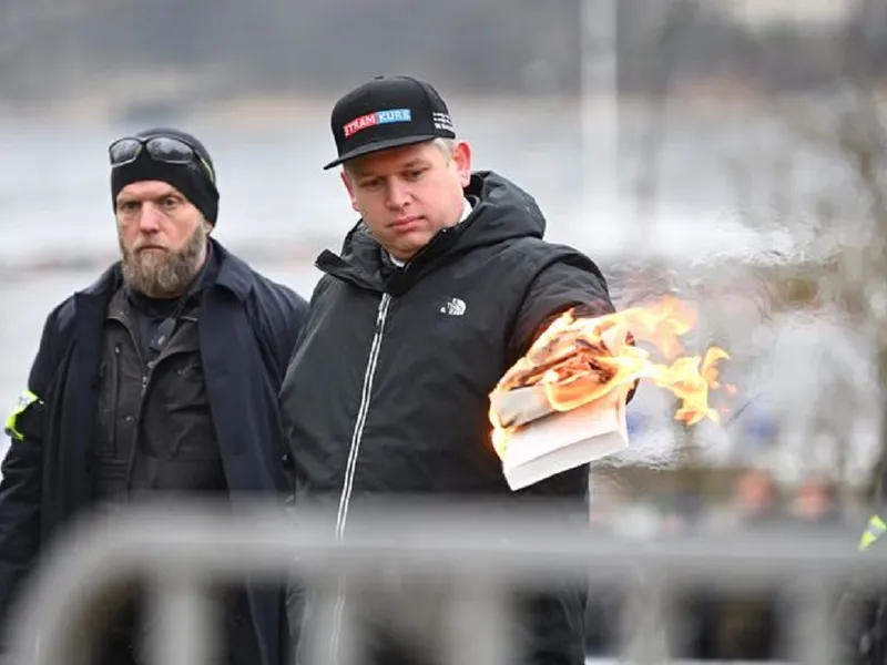 Autorul incendierii Coranului a fost Rasmus Paludan, liderul unui partid danez de extremă dreapta- Foto: Profimedia Images