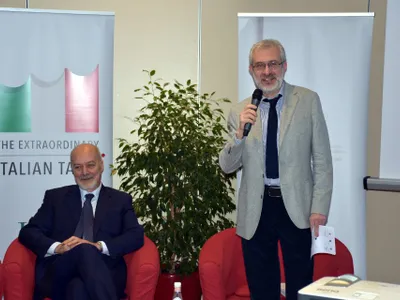 E.S. Marco Giungi - Ambasadorul Italiei la Bucureşti şi Filippo Petz - directorul ICE Bucureşti