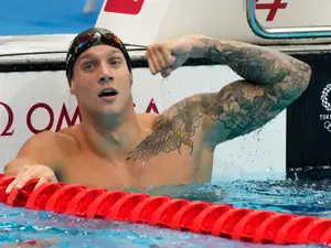 Aur și record mondial la 100 de metri fluture, pentru americanul Caeleb Dressel. / Foto: ftw.usatoday.com