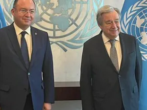 Întâlnire între Bogdan Aurescu, ministrul de Externe, şi Antonio Guterres, secretarul general ONU - Foto: MAE