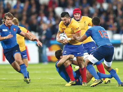 Florin Vlaicu în meciul împotriva Franței de la Cupa Mondială din 2015 - Foto Getty Images