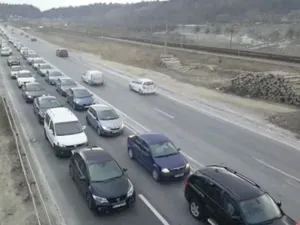 Trafic de coșmar pe DN 1 - Valea Prahovei, pe sensul de mers spre Braşov. / Foto: stirileprotv.ro