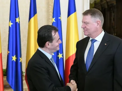 Președintele Klaus Iohannis a avut o scurtă întrevedere cu Ludovic Orban/FOTO: Presidency