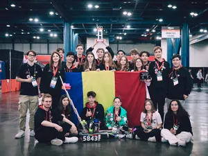 Elevi români premiați la un concurs de robotică din SUA Foto: facebook/FIRST Tech Challenge Romania