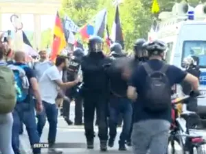 Proteste la Berlin. Captură video TVR