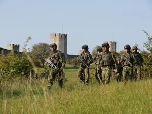 Soldați suedezi pe insula Gotland/FOTO: Getty