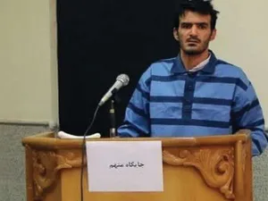 Iman Sabzikar, un muncitor condamnat pentru uciderea unui poliţist în februarie 2022. / Foto: Iran Human Rights/twitter.com