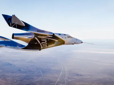 Nava spaţială Unity a Virgin Galactic este proiectată pentru a transporta până la şase pasageri. / Foto: engadget.com