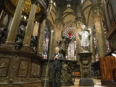 Andrea Bocelli în Domul din Milano/FOTO: youtube.com