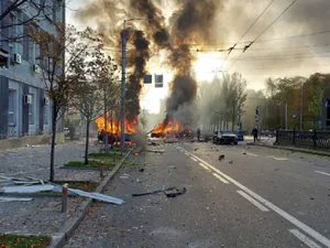 Rachetele rusești au lovit la Kiev- Foto: Twitter