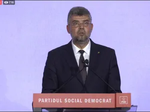 Marcel Ciolacu, la congresul PSD. Sursa: Captură video Facebook PSD