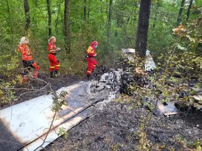 Două persoane au murit după ce un avion de mici dimensiuni s-a prăbușit în Giurgiu