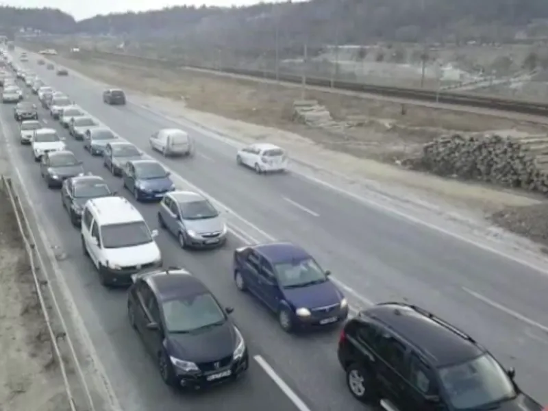 Trafic de coșmar pe DN 1 - Valea Prahovei, pe sensul de mers spre Braşov. / Foto: stirileprotv.ro