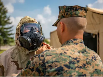 SUA și aliați NATO, exerciții în domeniul chimic, biologic și nuclear/foto: marines.mil