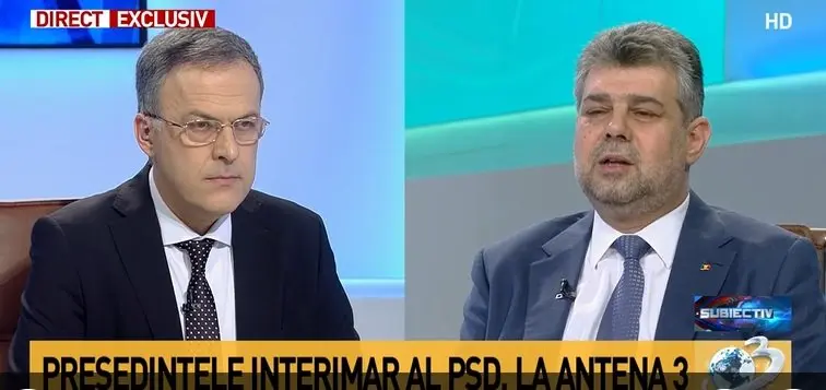 Marcel Ciolacu, la televiziunea de casă, Antena 3