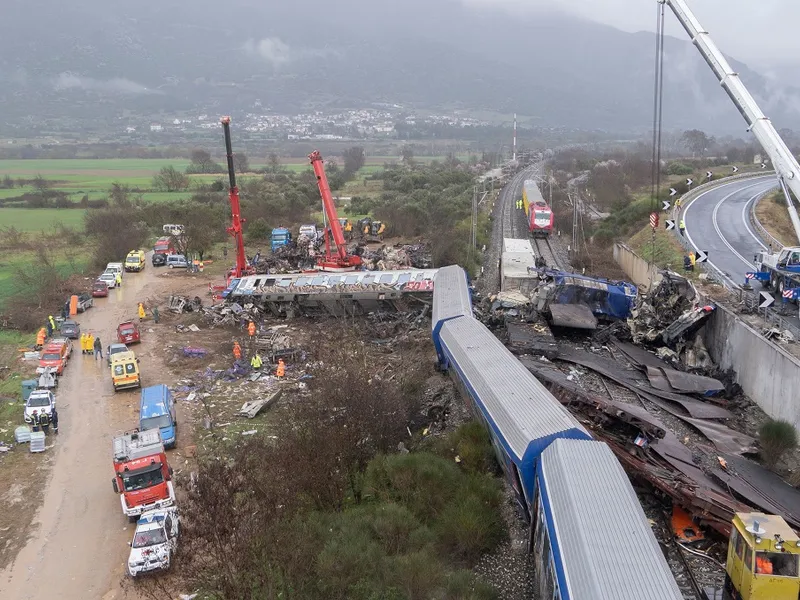 Accident feroviar în Grecia FOTO: Profimedia Images