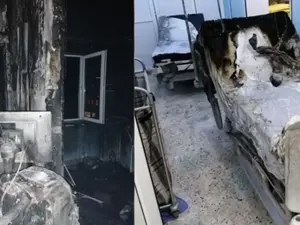 O candelă pusă la capul unui muribund a incendiat un spital. - Foto: Antena3