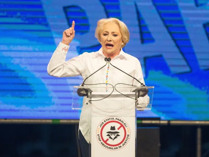 Viorica Dăncilă, la mitingul PSD împotriva „abuzurilor justiției”. FOTO: Inquam Photos - Bogdan Buda