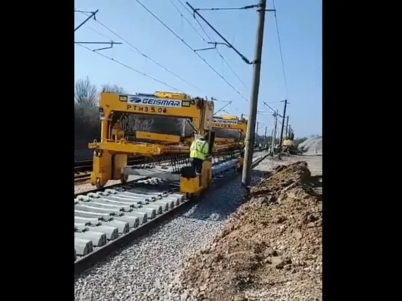 CFR investește 1,2 miliarde lei pentru 120 km/h pe București - Craiova. În UE, viteza e dublă - Foto: captură video