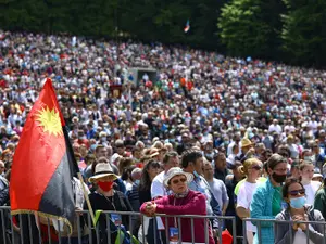 Pelerinajul din weekend de la Șumuleu Ciuc, la care au participa cîteva mii de persoane. Inquam Photos / Octav Ganea