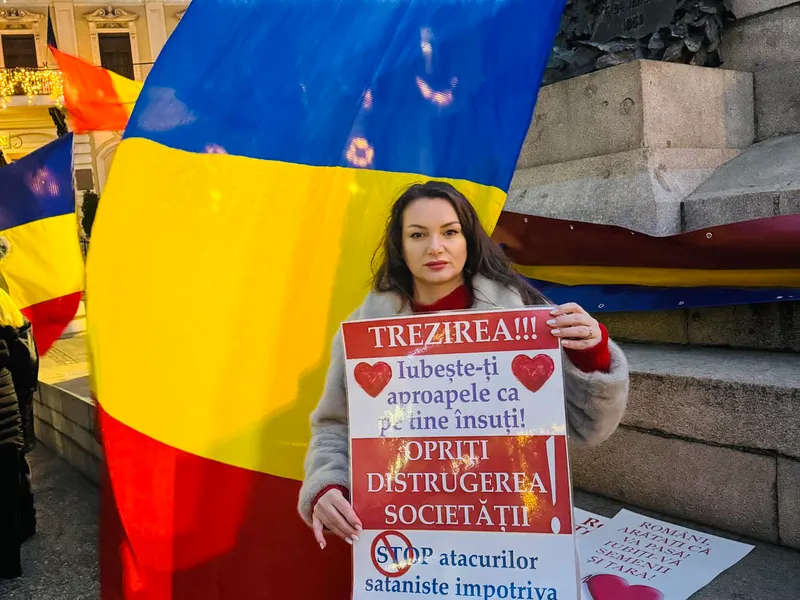 Alina Filip la protest Foto: Facebook