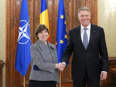 Președintele Iohannis și Catherine Colonna, ministrul pentru Europa și Afaceri Externe al Republicii Franceze- Foto: FACEBOOK