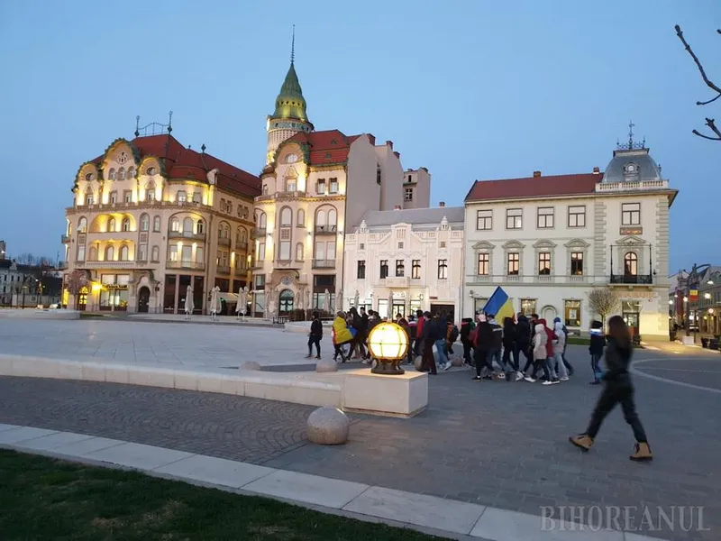 Duminică. la Oradea, au fost doar 35 de paarticipanți la protest. 12 au fost amendați Foto: bihoreanul.ro