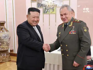 Kim Jong-Un și Serghei Șoigu - Foto: Profimedia Images