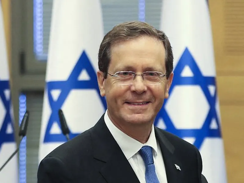 Isaac Herzog, primul şef de stat israelian care merge în vizită în Emiratele Arabe Unite. / Foto: knack.be