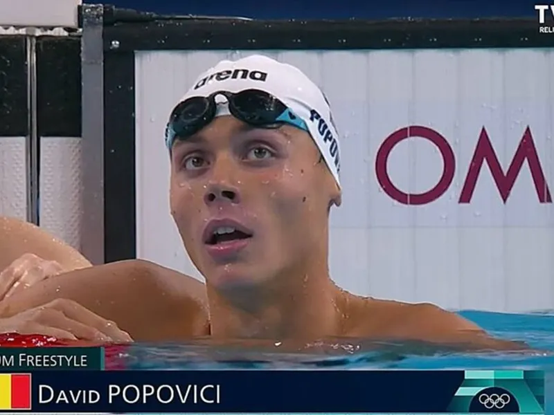 Băiatul de aur lovește din nou! David Popovici a cucerit medalia de aur în proba de 200 m liber - Foto: capturaTV(imagine cu rol ilustrativ)