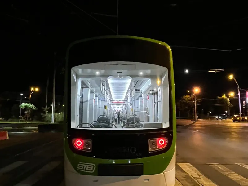 STB a efectuat primele teste pe traseu cu noul tramvai Astra Imperio Metropolitan. / Foto: Asociatia Metrou Usor, Facebook