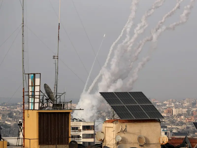 Mişcarea islamistă Hamas, aflată la putere în Fâşia Gaza, a trecut o ''linie roşie'' după ce a lansat rachete luni seara asupra Israelului. / Foto: agerpres.ro