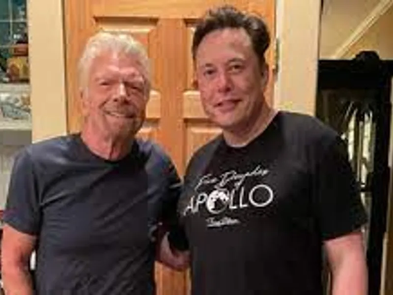 Elon Musk și Richard Branson Foto: Twitter