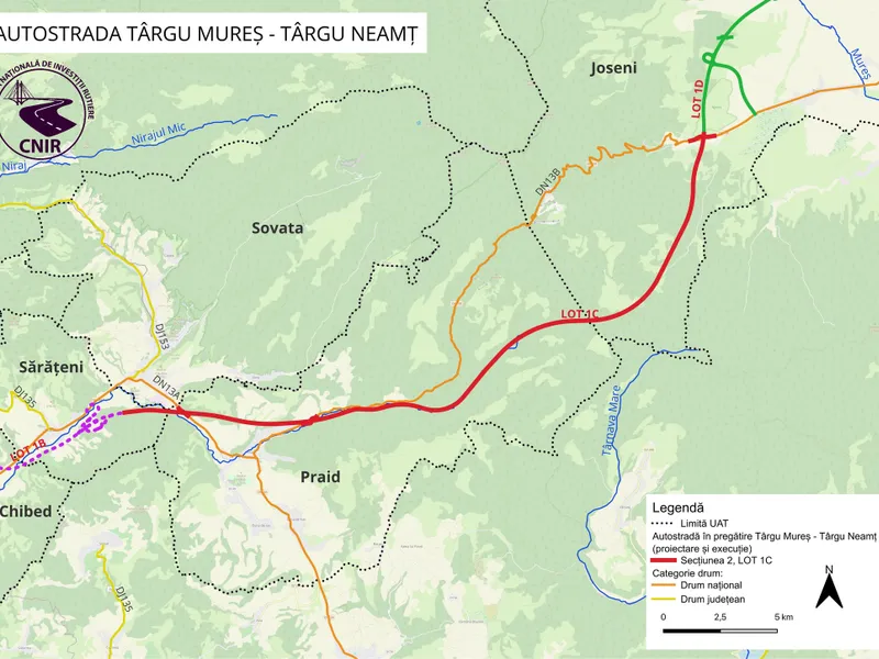 Cel mai greu lot al Autostrăzii Unirii, cu 16km de pasaje/tuneluri, scos la licitație. Gata în 2030? - Foto: Facebook/Compania Națională de Investiții Rutiere