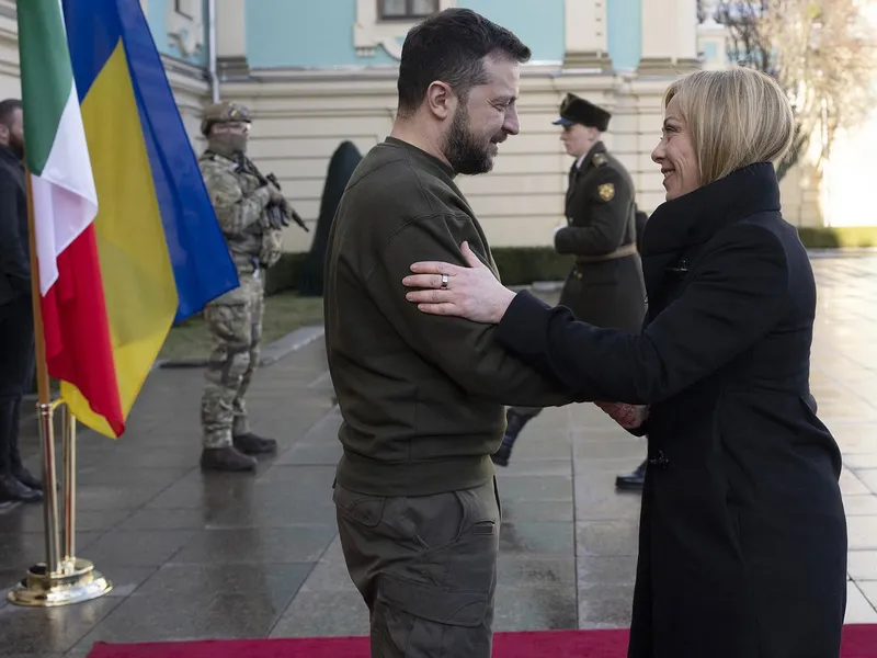 Premierul Italiei l-a asigurat pe Zelenski de „sprijin deplin” în războiul său cu Rusia - FOTO: Profimedia Images