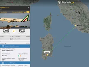 Cagliari-Roma, ultima cursă cu un avion Alitalia. FOTO: Facebook