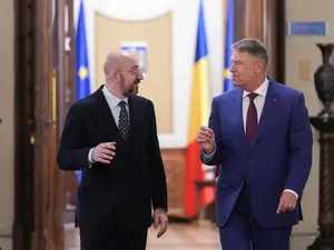 președintele Consiliului European, Charles Michel și președintele Klaus Iohannis Foto: Administrația prezidențială