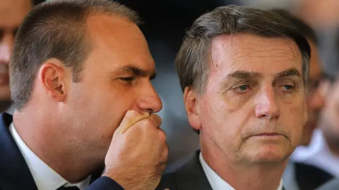 Eduardo și Jair Bolsonaro/FOTO: bbc.com