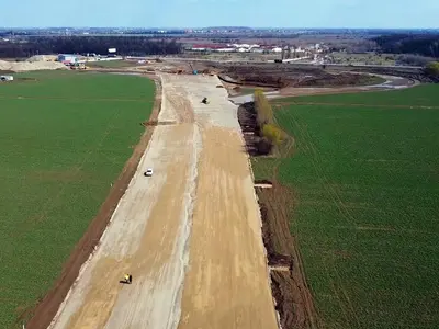 Autostrada de centură a Capitale a început să capete formă și în teren. Foto Hotnews