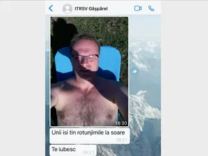 Șeful Gărzii Forestiere Suceava, poză cu el nud trimisă unui activist de mediu: „Te iubesc”/FOTO: Facebook/Tiberiu Boșutar