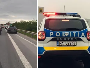 Trei mașini implicate într-un accident grav pe A1. Circulație restricționată spre București - FOTO: Facebook/Politia Romana